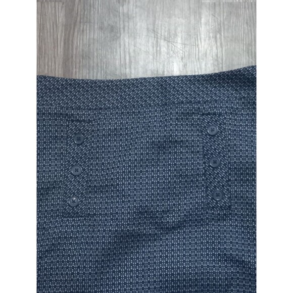Loft Mini Skirt Womens Size 4 Navy Blue White - Picture 2 of 4